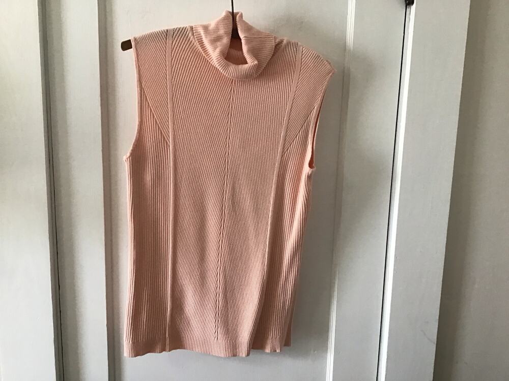 Cato Peachy Pink  Stretch Knit Turtleneck  Sweater Shell 18/20W